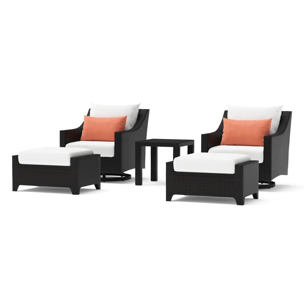 DecoÃ¢Â„Â¢ 5 Piece Motion Club & Ottoman Set - Cast Coral