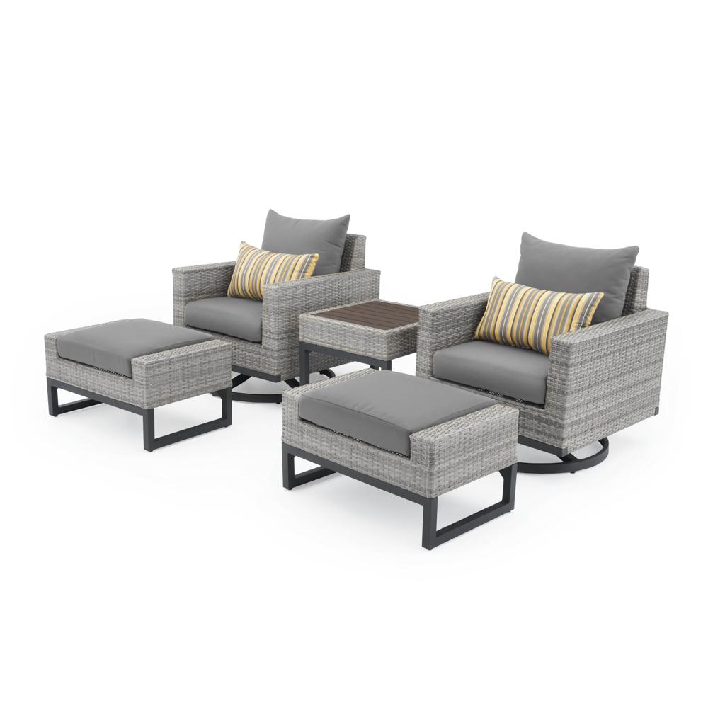 Milo™ Gray 5 Piece Motion Club Set - Charcoal Gray