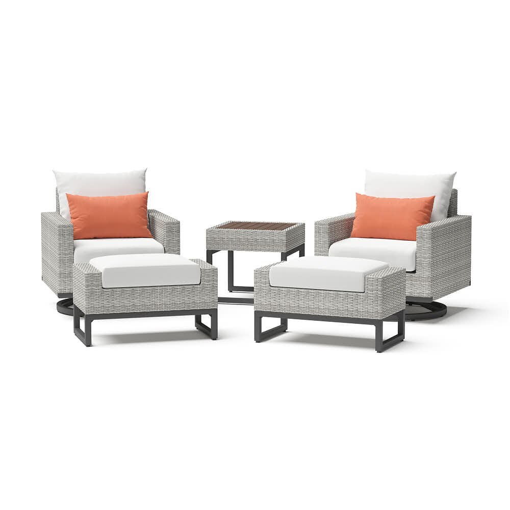 Milo™ Gray 5 Piece Motion Club Set - Cast Coral