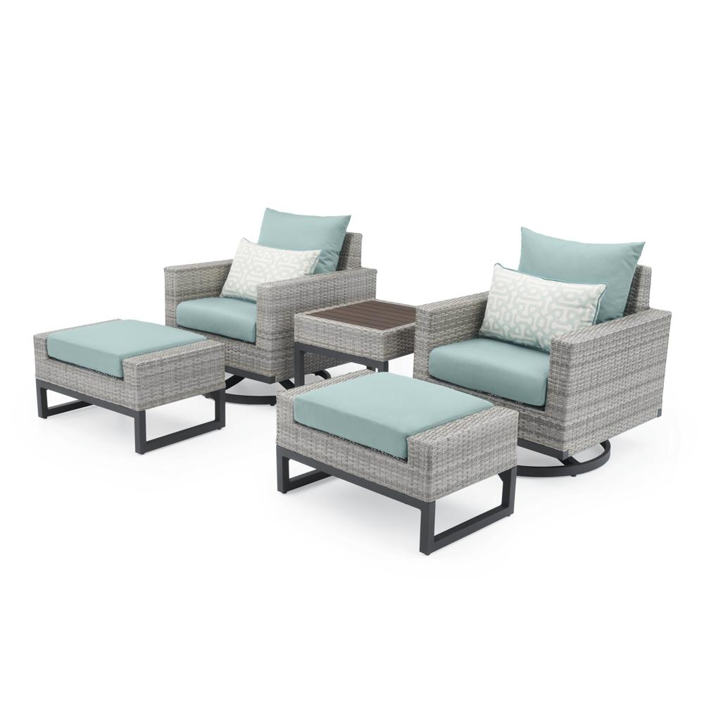 Milo™ Gray 5 Piece Motion Club Set - Spa Blue