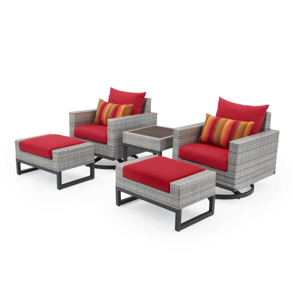 Milo™ Gray 5 Piece Motion Club Set - Sunset Red