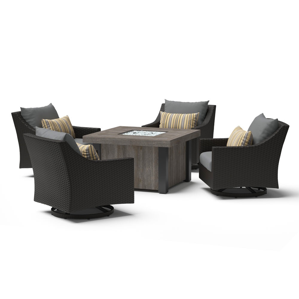 DecoÃ¢Â„Â¢ 5 Piece Motion Fire Chat Set - Charcoal Gray