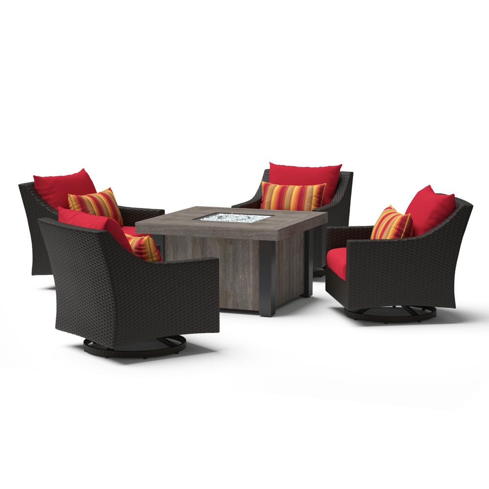 DecoÃ¢Â„Â¢ 5 Piece Motion Fire Chat Set - Sunset Red