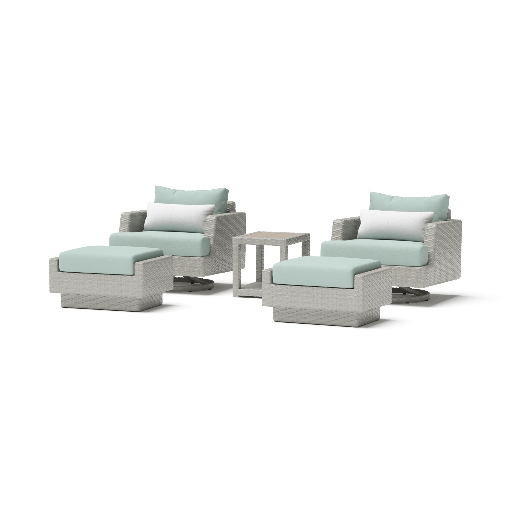 PortofinoÃ‚Â® Comfort 5 Piece Motion Wood Seating Set - Spa Blue