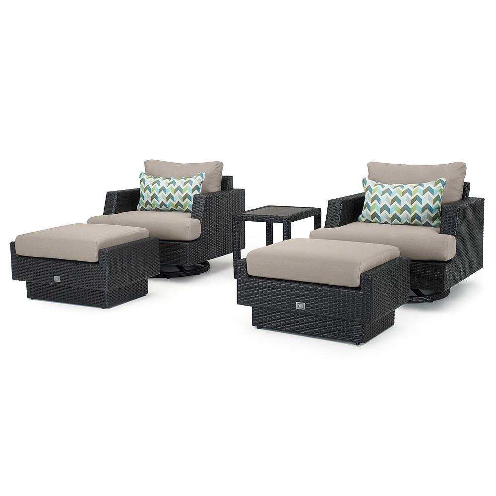 Portofinoportofino Comfort 5 Piece Motion Wood Seating Set Taupe Mist Outdoor Furniture By Rst Brands Dailymail