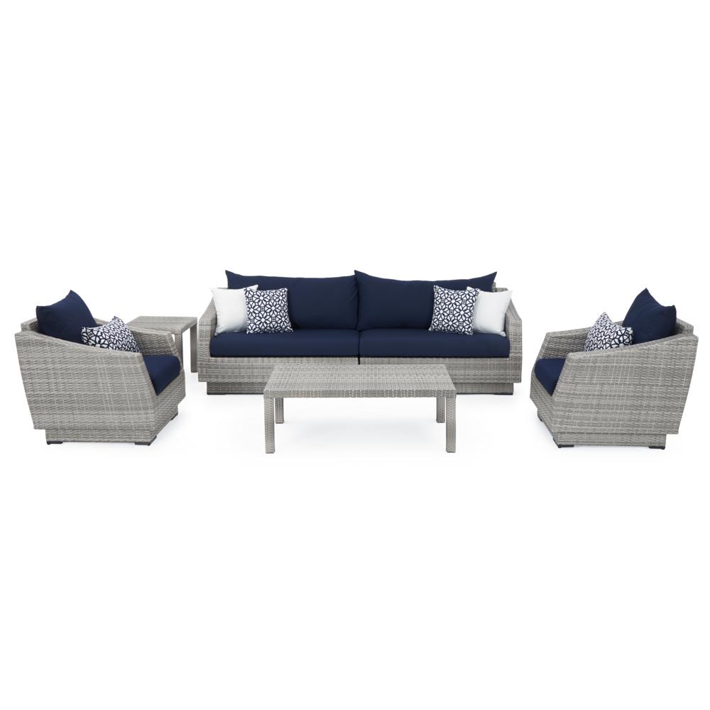 CannesÃ¢Â„Â¢ 6 Piece SunbrellaÃ‚Â® Outdoor Sofa & Club Chair Set - Navy Blue