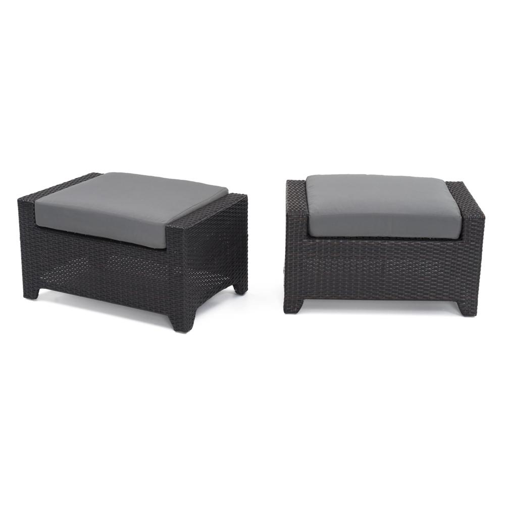 DecoÃ¢Â„Â¢ Set of 2 SunbrellaÃ‚Â® Outdoor Club Ottomans - Charcoal Gray