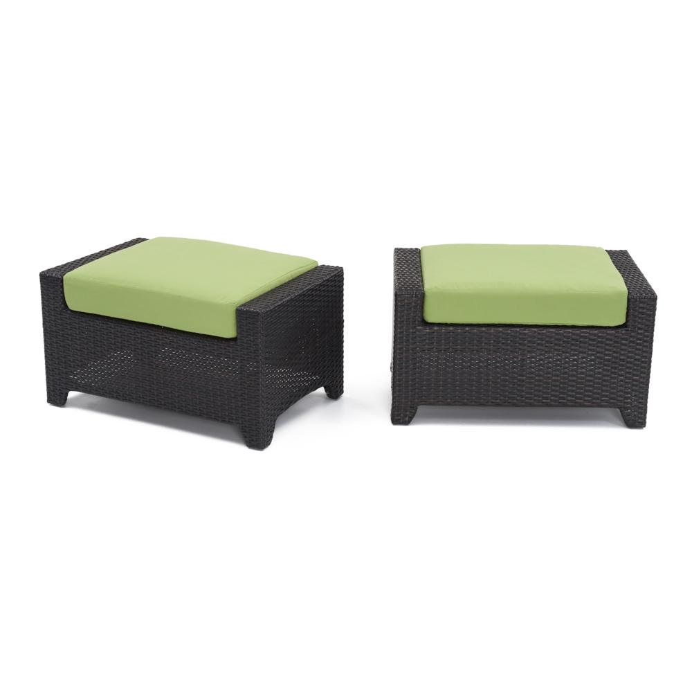 DecoÃ¢Â„Â¢ Set of 2 SunbrellaÃ‚Â® Outdoor Club Ottomans - Ginkgo Green