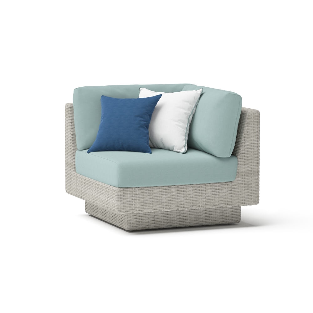 PortofinoÃ‚Â® Comfort SunbrellaÃ‚Â® Outdoor Corner Chair - Spa Blue