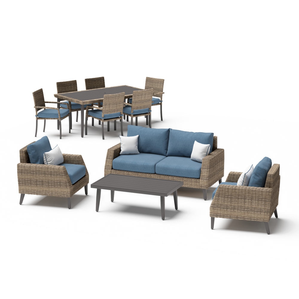 PortofinoÃ‚Â® Affinity 11 Piece SunbrellaÃ‚Â® Outdoor Estate Set - Newport Blue