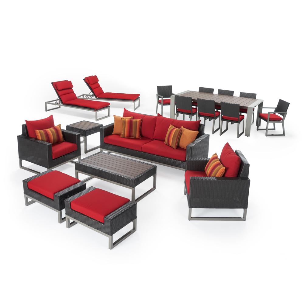 MiloÃ¢Â„Â¢ Espresso 18 Piece Estate Set - Sunset Red