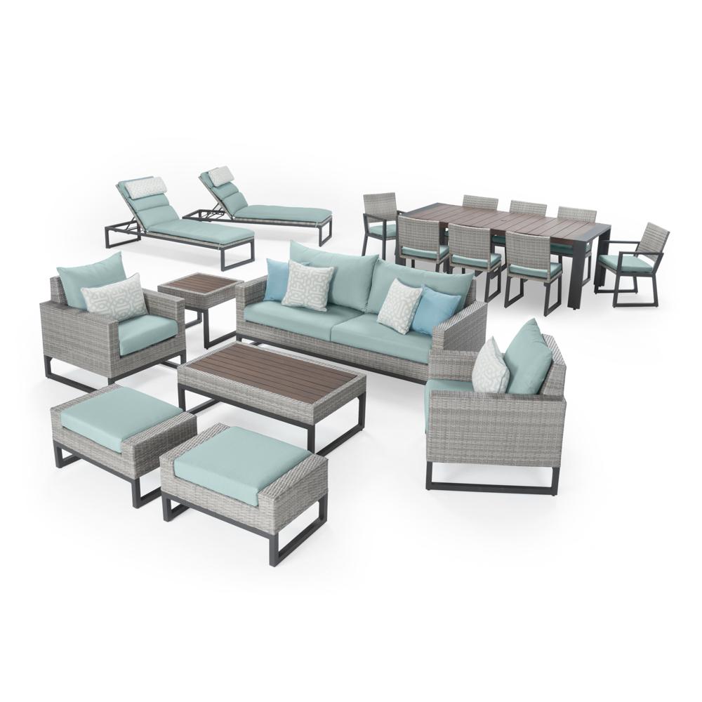 Milo™ Gray 18 Piece Estate Set - Spa Blue