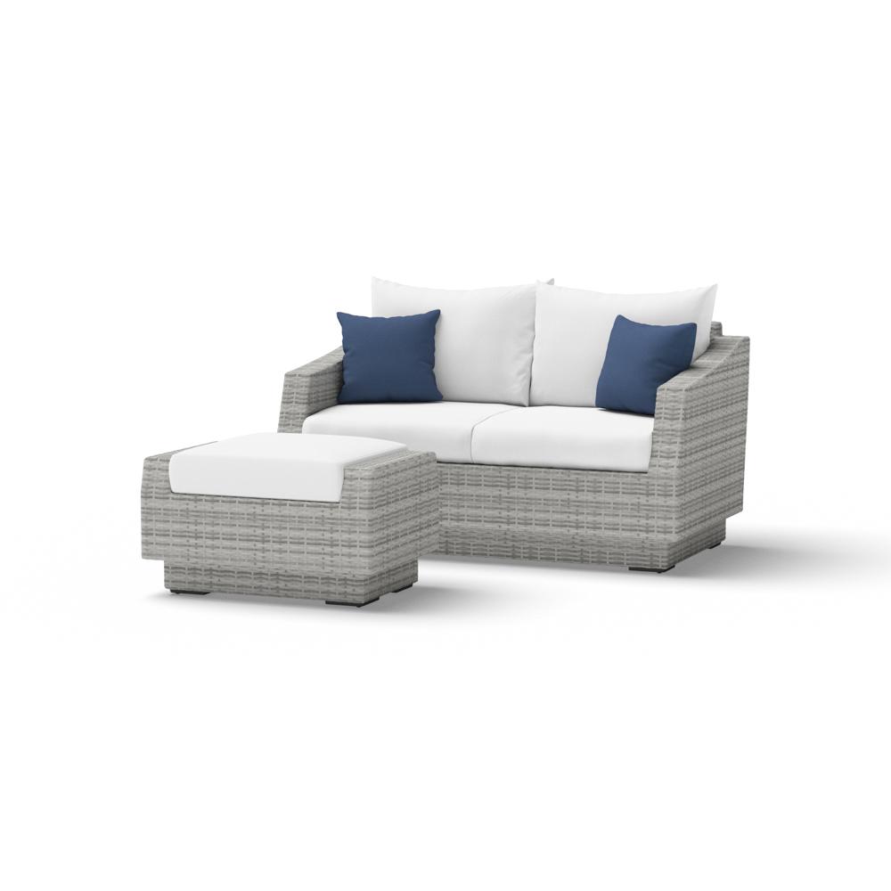 CannesÃ¢Â„Â¢ Loveseat & Ottoman - Bliss Ink