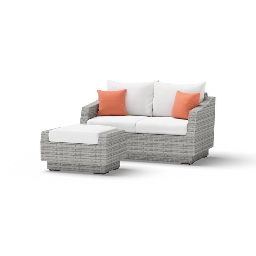 CannesÃ¢Â„Â¢ Loveseat & Ottoman - Cast Coral