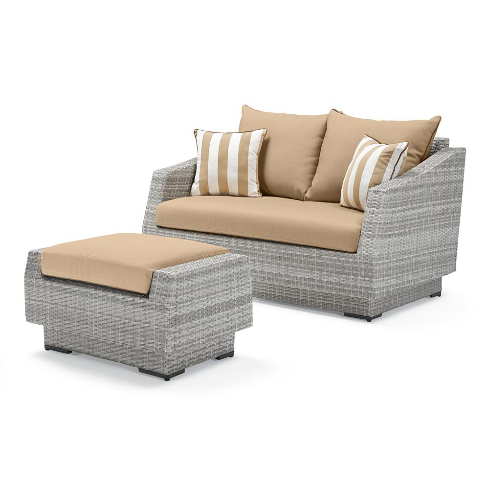 CannesÃ¢Â„Â¢ Loveseat & Ottoman - Maxim Beige