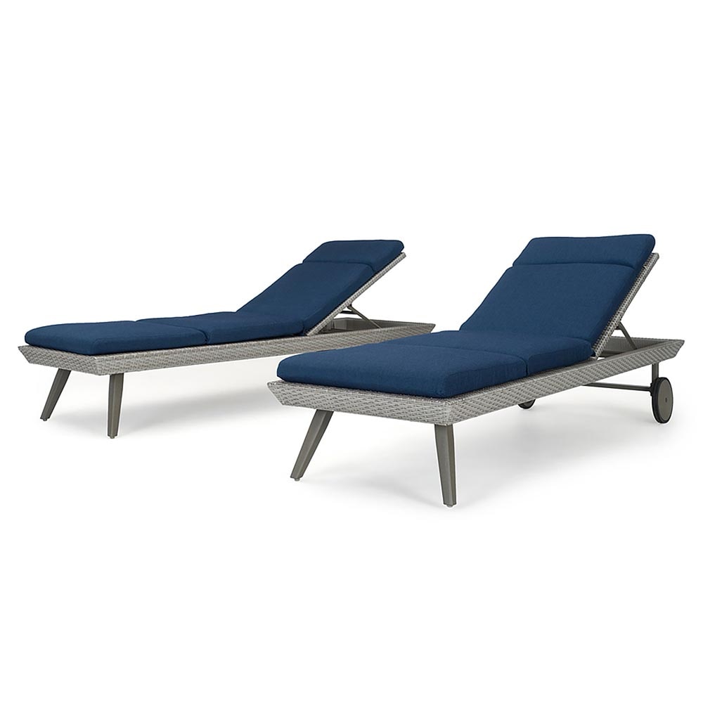 Portofino® Casual 2 Piece Sunbrella® Lounger & Mattress - Laguna Blue