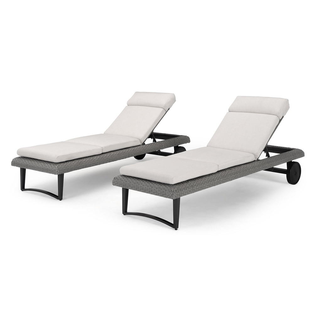 Vistano™ Set of 2 Sunbrella® Outdoor Chaise Lounge - Gray