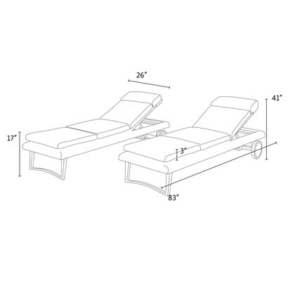 Vistano Chaise Lounges Rst Brands