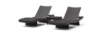 Portofino® Comfort 2 Loungers & Table - Espresso