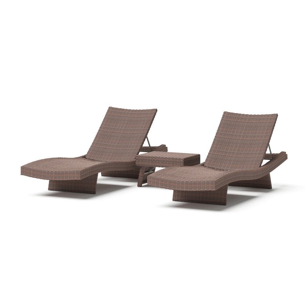 Portofino® Repose Set of 2 Outdoor Chaise Loungers & Side Table