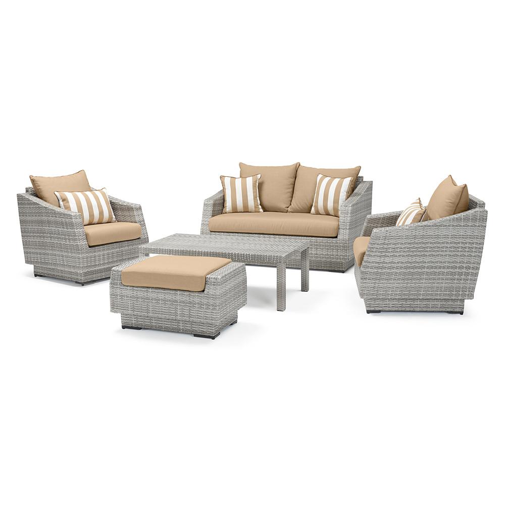 CannesÃ¢Â„Â¢ 5 Piece Love & Club Seating Set - Maxim Beige