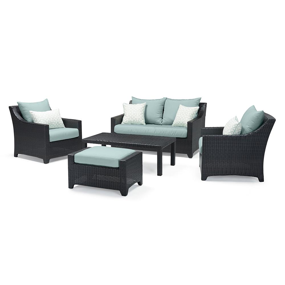 DecoÃ¢Â„Â¢ 5 Piece Love & Club Seating Set - Spa Blue