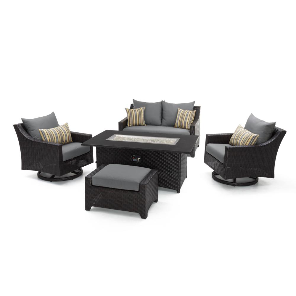 DecoÃ¢Â„Â¢ 5 Piece SunbrellaÃ‚Â® Outdoor Love & Motion Club Fire Set - Charcoal Gray