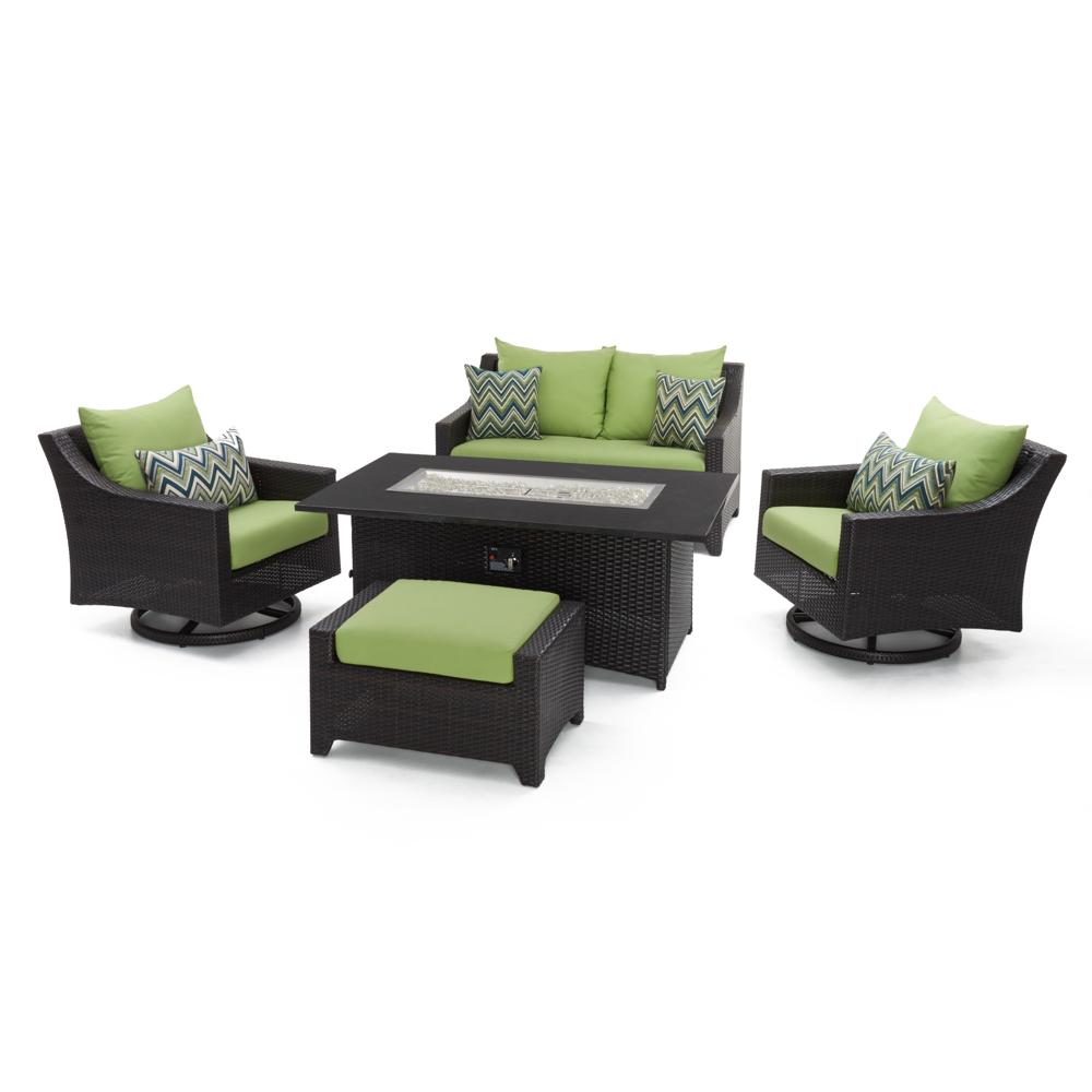 DecoÃ¢Â„Â¢ 5 Piece SunbrellaÃ‚Â® Outdoor Love & Motion Club Fire Set - Ginkgo Green