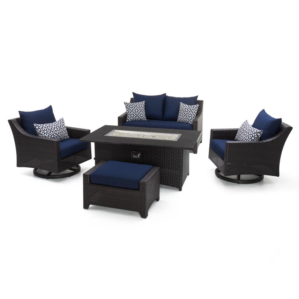 DecoÃ¢Â„Â¢ 5 Piece SunbrellaÃ‚Â® Outdoor Love & Motion Club Fire Set - Navy Blue