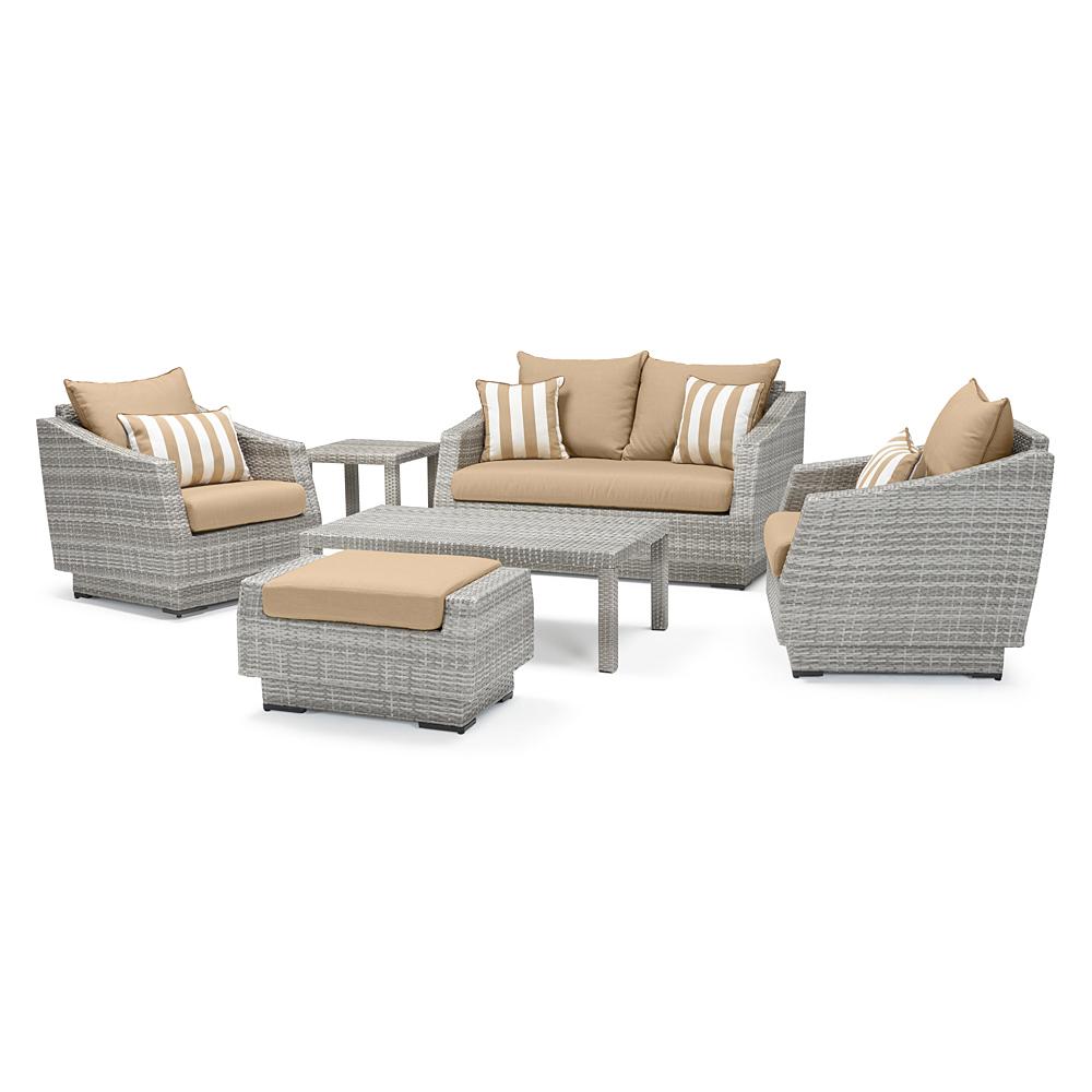 CannesÃ¢Â„Â¢ 6 Piece Love & Club Seating Set - Maxim Beige