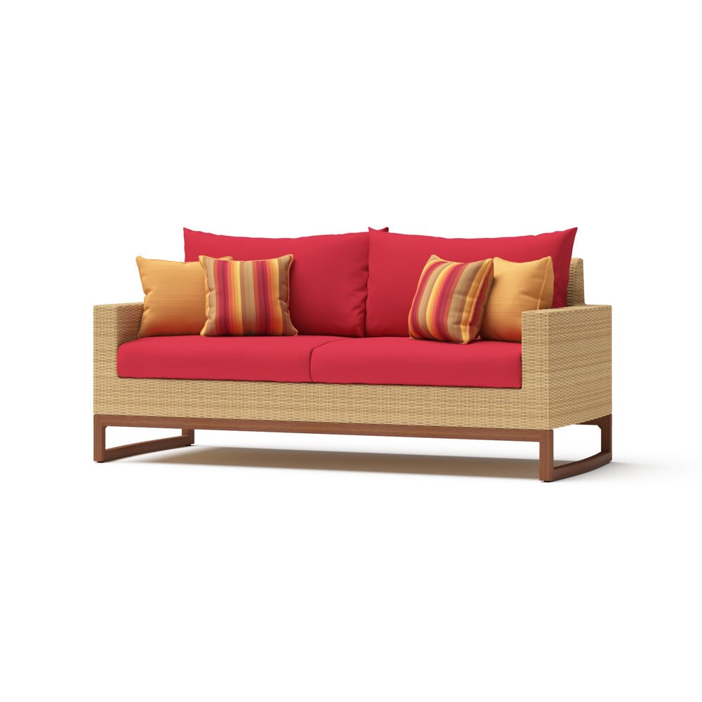 Mili™ 76in Sofa - Sunset Red