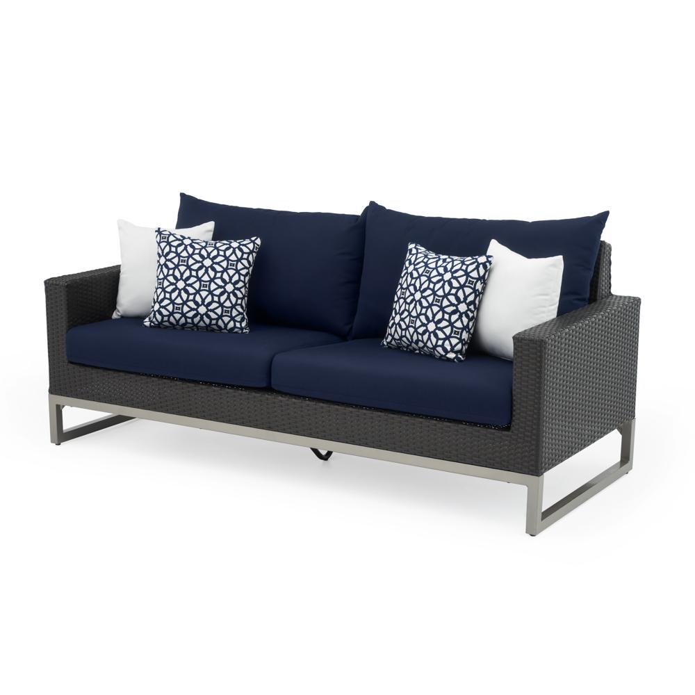 MiloÃ¢Â„Â¢ Espresso 78in SunbrellaÃ‚Â® Outdoor Sofa - Navy Blue