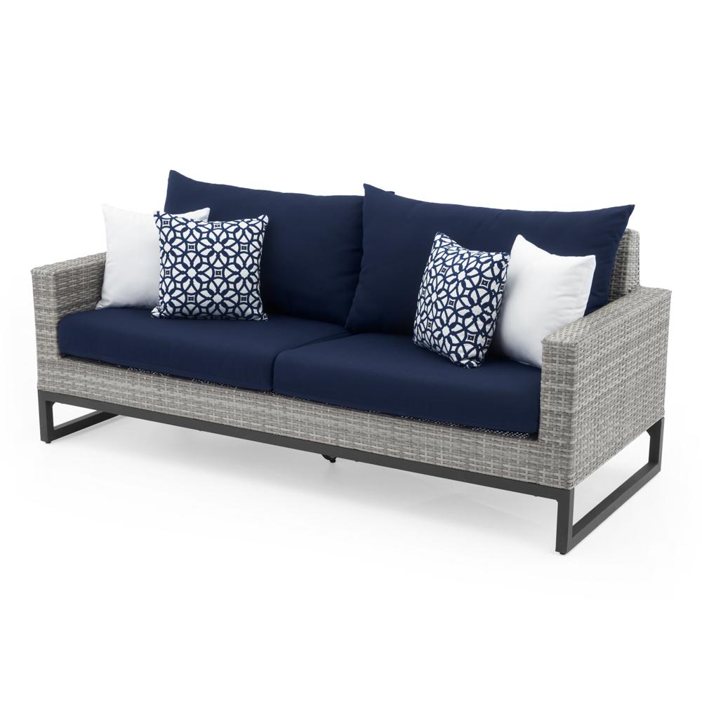 MiloÃ¢Â„Â¢ Gray 78in SunbrellaÃ‚Â® Outdoor Sofa - Navy Blue