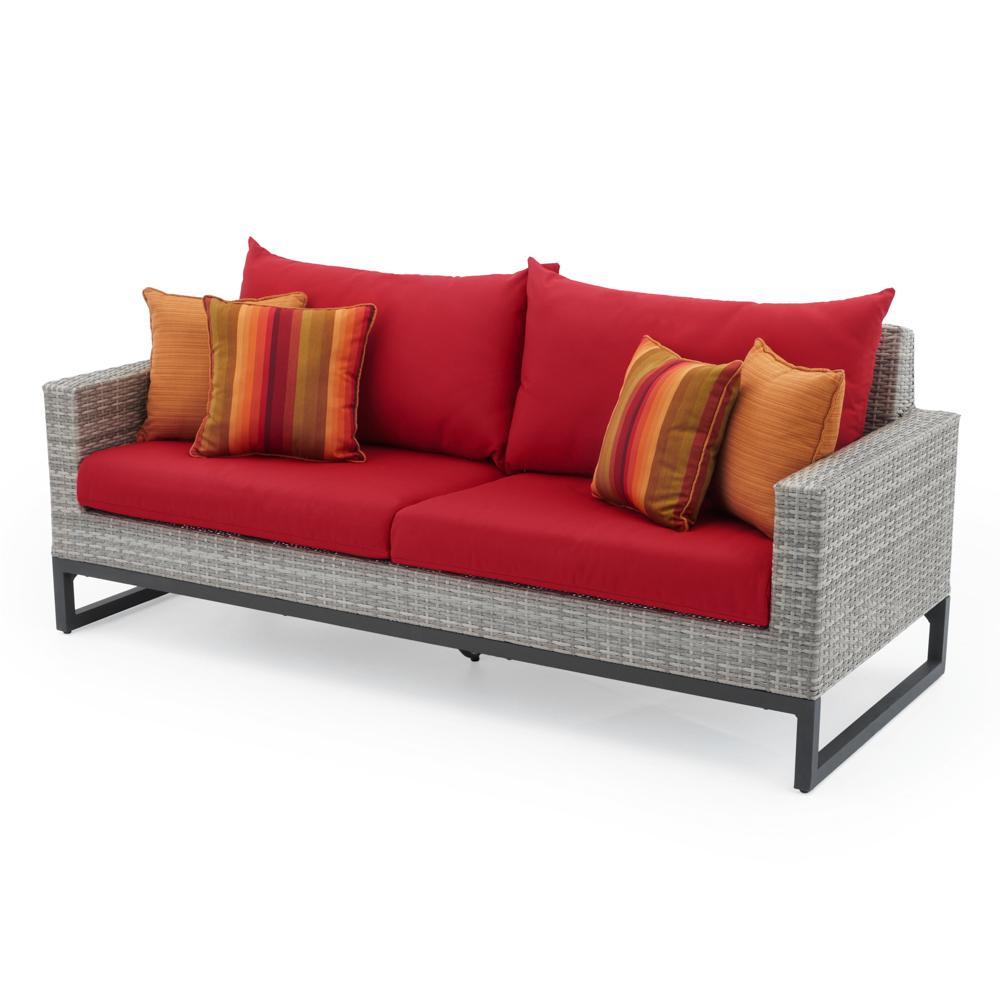 MiloÃ¢Â„Â¢ Gray 78in Sofa - Sunset Red