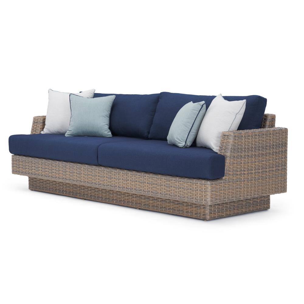 PortofinoÃ‚Â® Repose 88in SunbrellaÃ‚Â® Outdoor Sofa - Laguna Blue