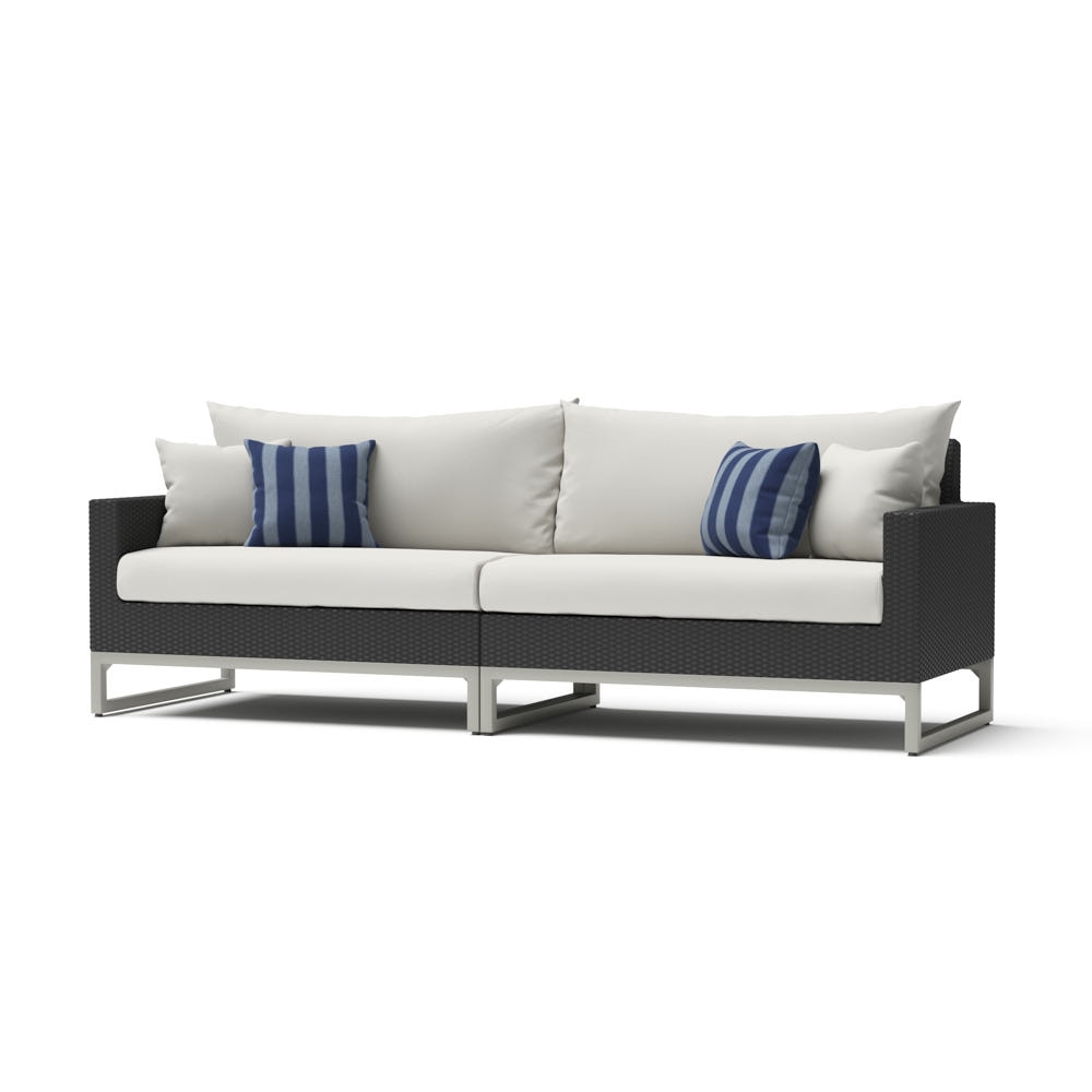 MiloÃ¢Â„Â¢ Espresso 96in Sunbrella Outdoor Sofa - Centered Ink