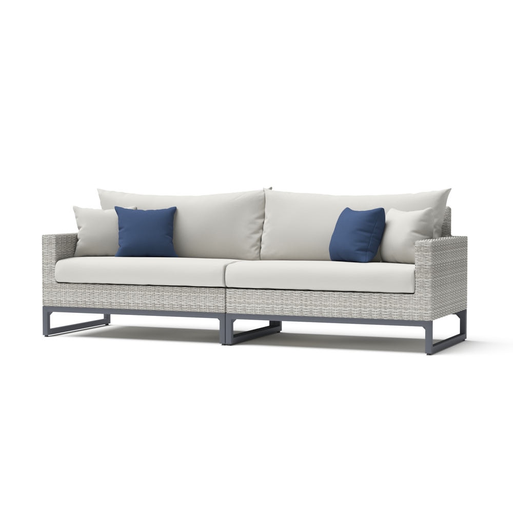 MiloÃ¢Â„Â¢ Gray 96in Sunbrella Outdoor Sofa - Bliss Ink