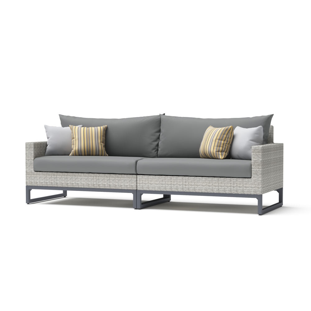 MiloÃ¢Â„Â¢ Gray 96in Sunbrella Outdoor Sofa - Charcoal Gray