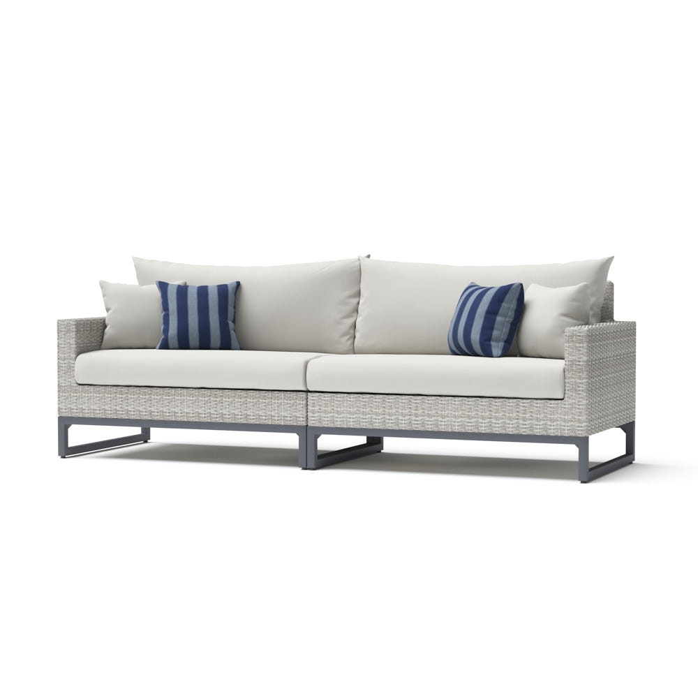 MiloÃ¢Â„Â¢ Gray 96in Sunbrella Outdoor Sofa - Centered Ink