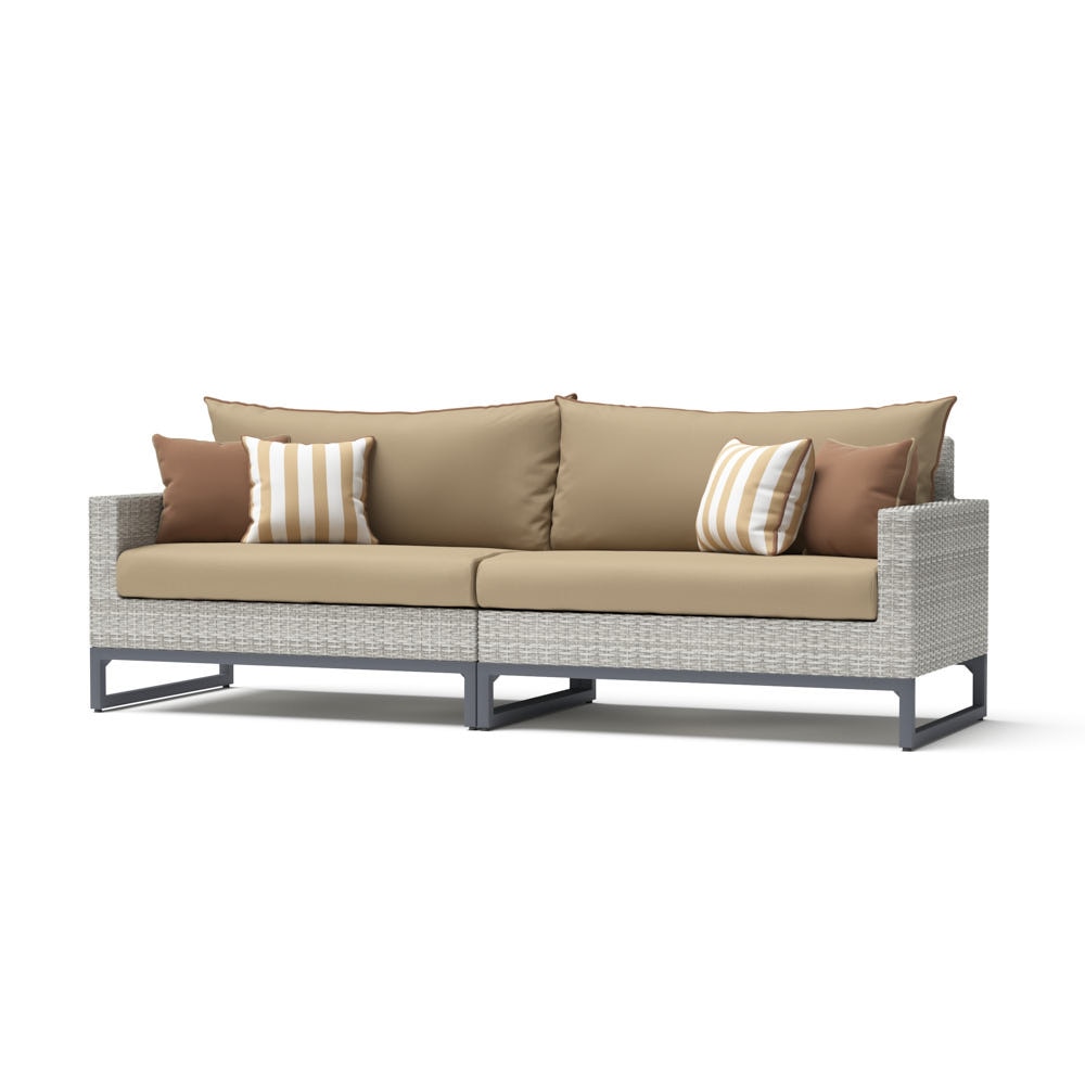 MiloÃ¢Â„Â¢ Gray 96in Sunbrella Outdoor Sofa - Maxim Beige