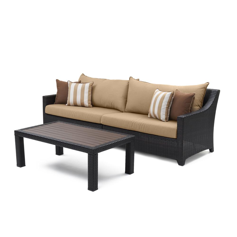 DecoÃ¢Â„Â¢ SunbrellaÃ‚Â® Outdoor Sofa & Coffee Table - Maxim Beige