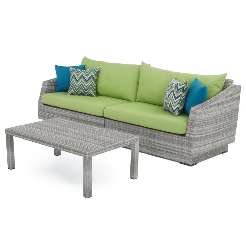 CannesÃ¢Â„Â¢ SunbrellaÃ‚Â® Outdoor Sofa & Coffee Table - Ginkgo Green