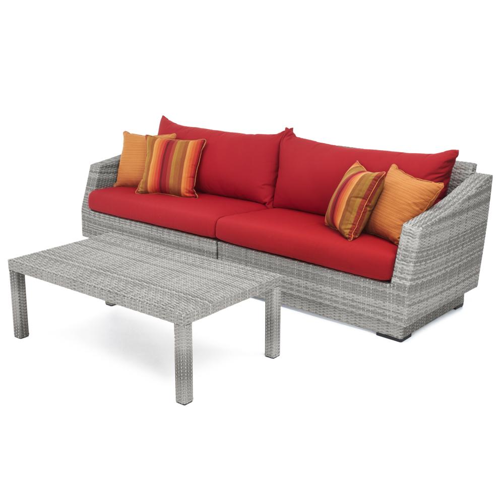 CannesÃ¢Â„Â¢ Sofa & Coffee Table - Sunset Red