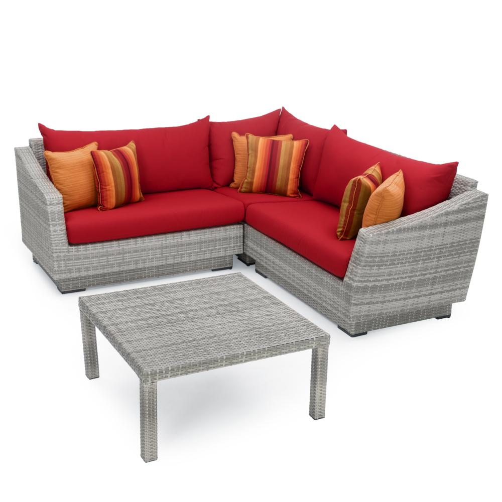 CannesÃ¢Â„Â¢ 4 Piece Sectional & Table - Sunset Red