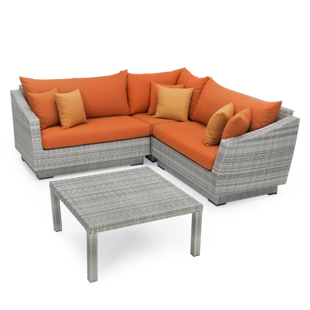 CannesÃ¢Â„Â¢ 4 Piece Sectional & Table - Tikka Orange