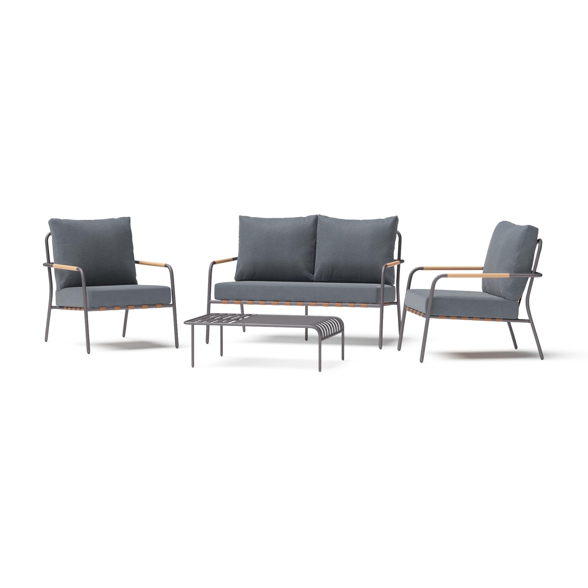 Lunen 4 Piece Seating Set - Gray