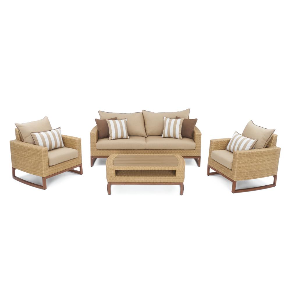 MiliÃ¢Â„Â¢ 4 Piece SunbrellaÃ‚Â® Outdoor Seating Set - Maxim Beige