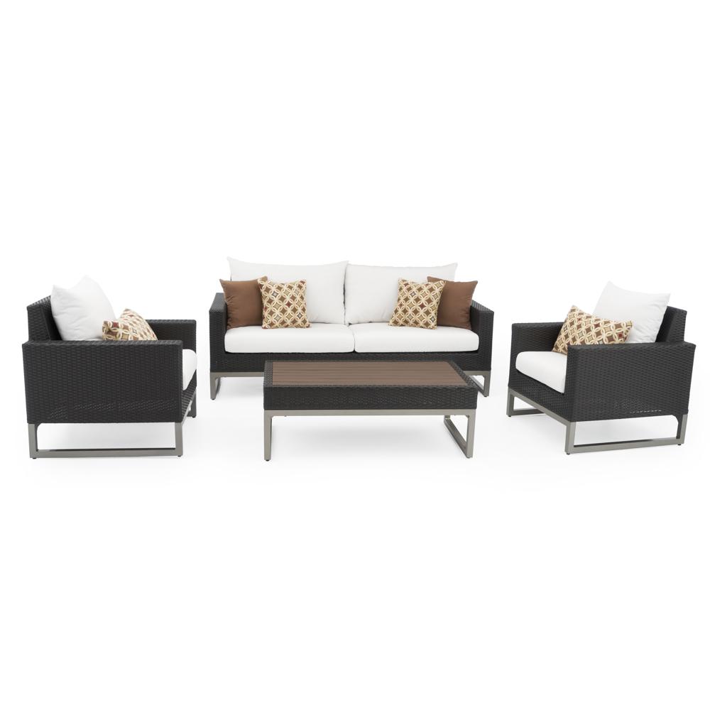 MiloÃ¢Â„Â¢ Espresso 4 Piece Seating Set - Moroccan Cream