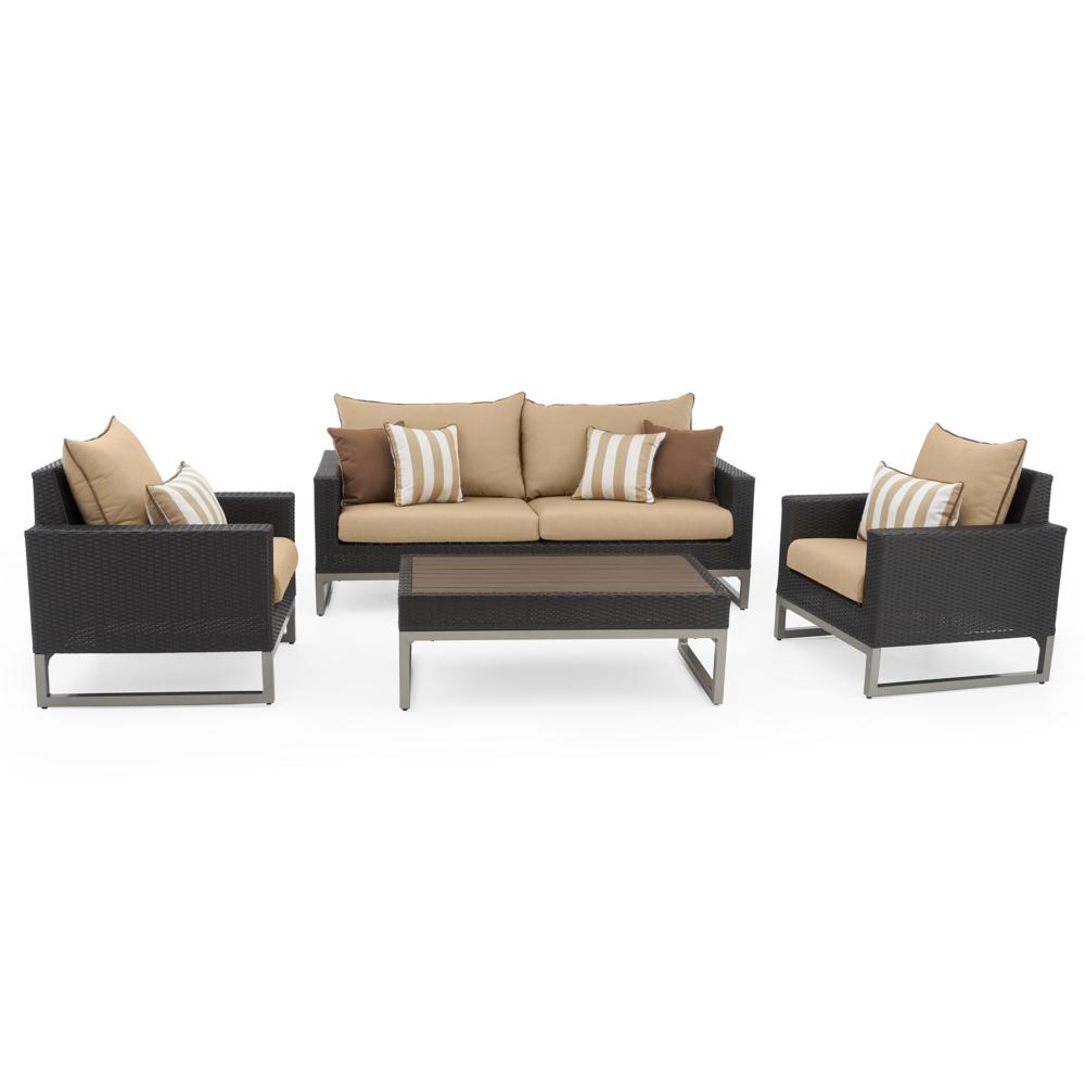 MiloÃ¢Â„Â¢ Espresso 4 Piece Seating Set - Maxim Beige