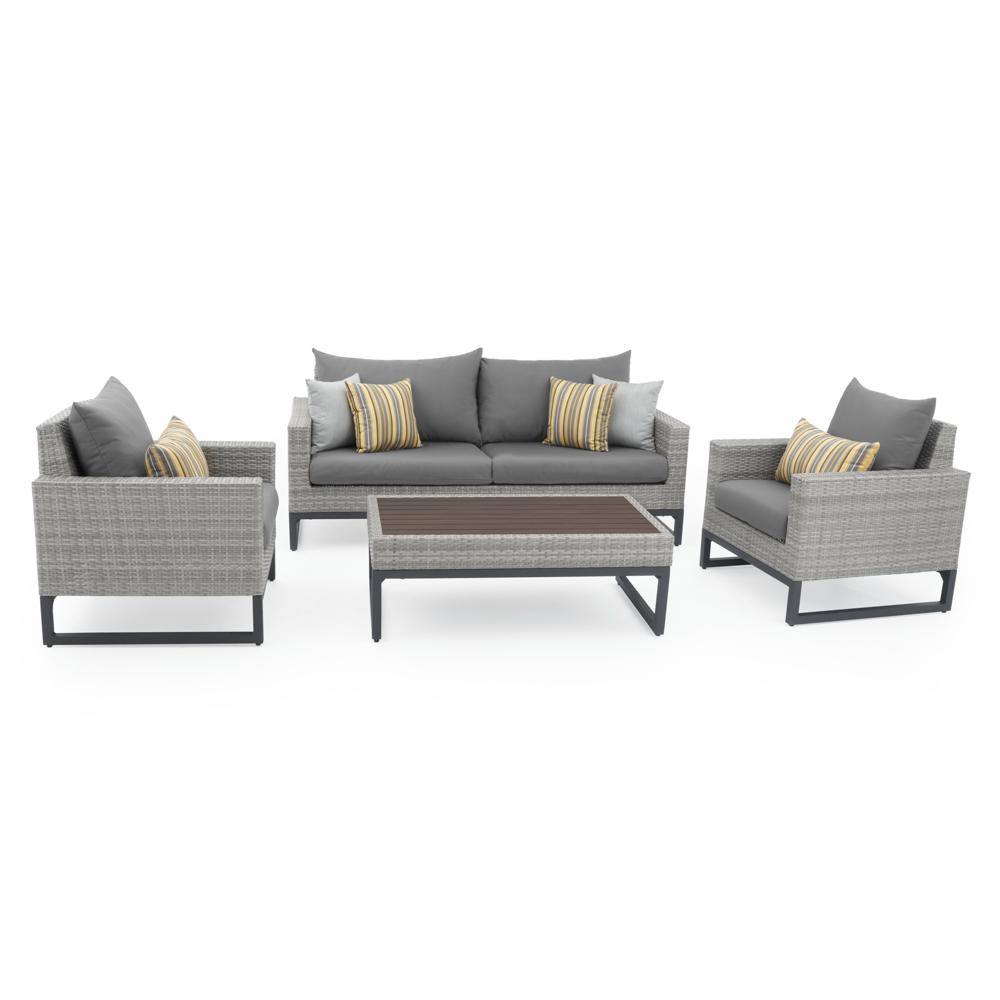 MiloÃ¢Â„Â¢ Gray 4 Piece SunbrellaÃ‚Â® Outdoor Seating Set - Charcoal Gray